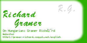 richard graner business card